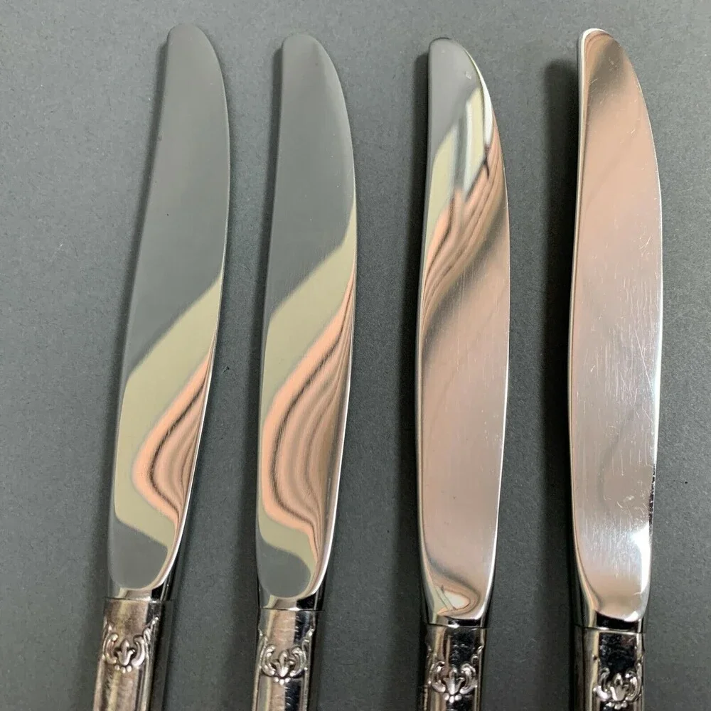 4‎ Rogers Bros 1847 Reflection International Silver Silverplate Flatware Knives